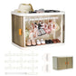 KBBYT Foldable Doll Wardrobe Compatible with Labubu Clothes, Doll Clothes Closet with 10 Clothing Rack & 1 Rod, Furniture Accessories for Storing