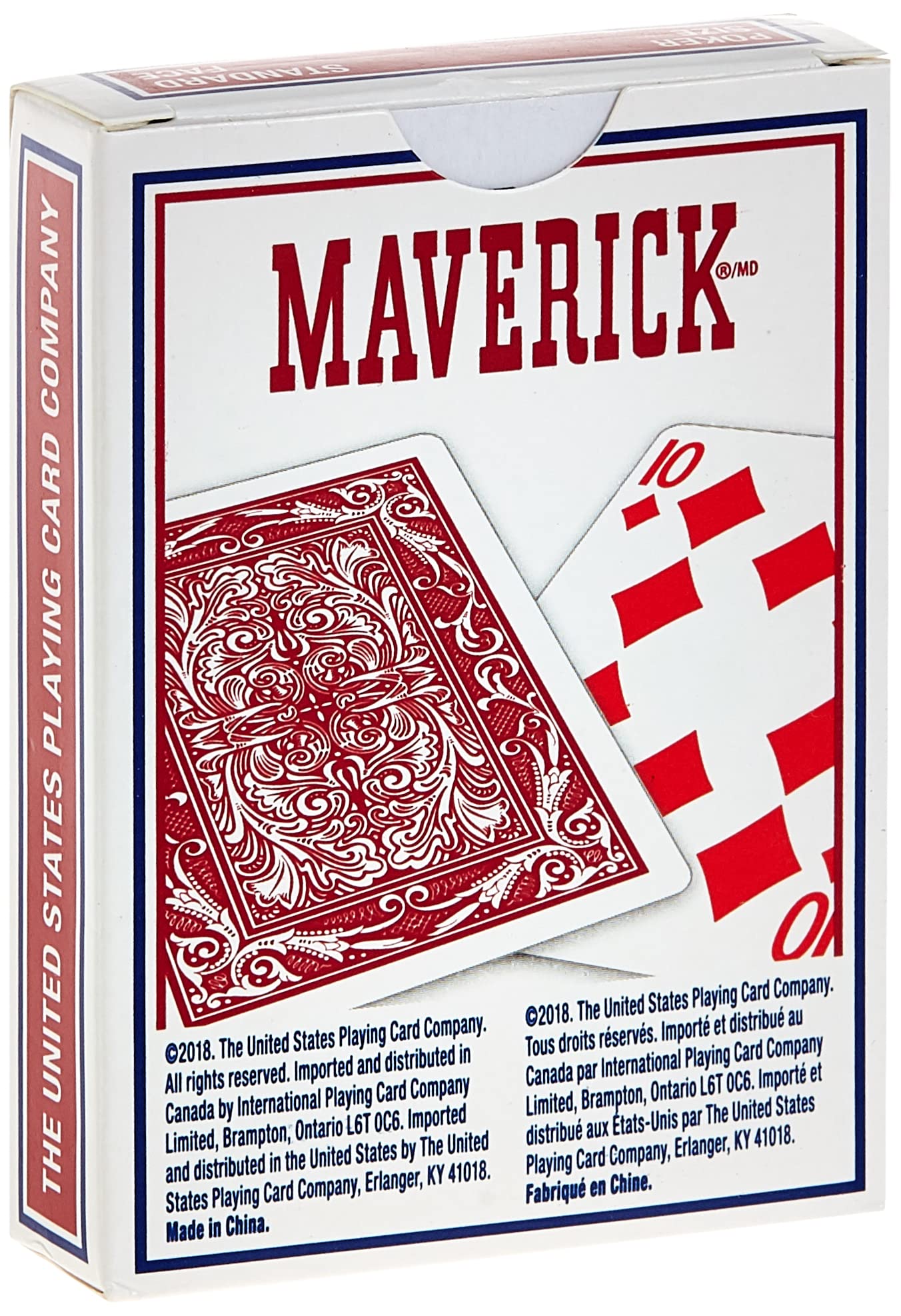 Maverick Poker Playing Cards feature regular index numbers Each Maverick Poker Deck measures 2.5 x 3.5 inches