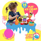 Kiddzery Ice Cream Truck Play Tent for Kids - Pretend Play Toy Food Set - Pop Up Icecream Playhouse Toys with Music Button - Birthday Gift for Girls