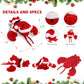 DolliBu Santa Red Lobster Stuffed Animal Plush Toy - Super Soft Ocean Life Animal Dress Up with Red Santa Claus Outfit, Cute Ocean Life Gift, Perfect