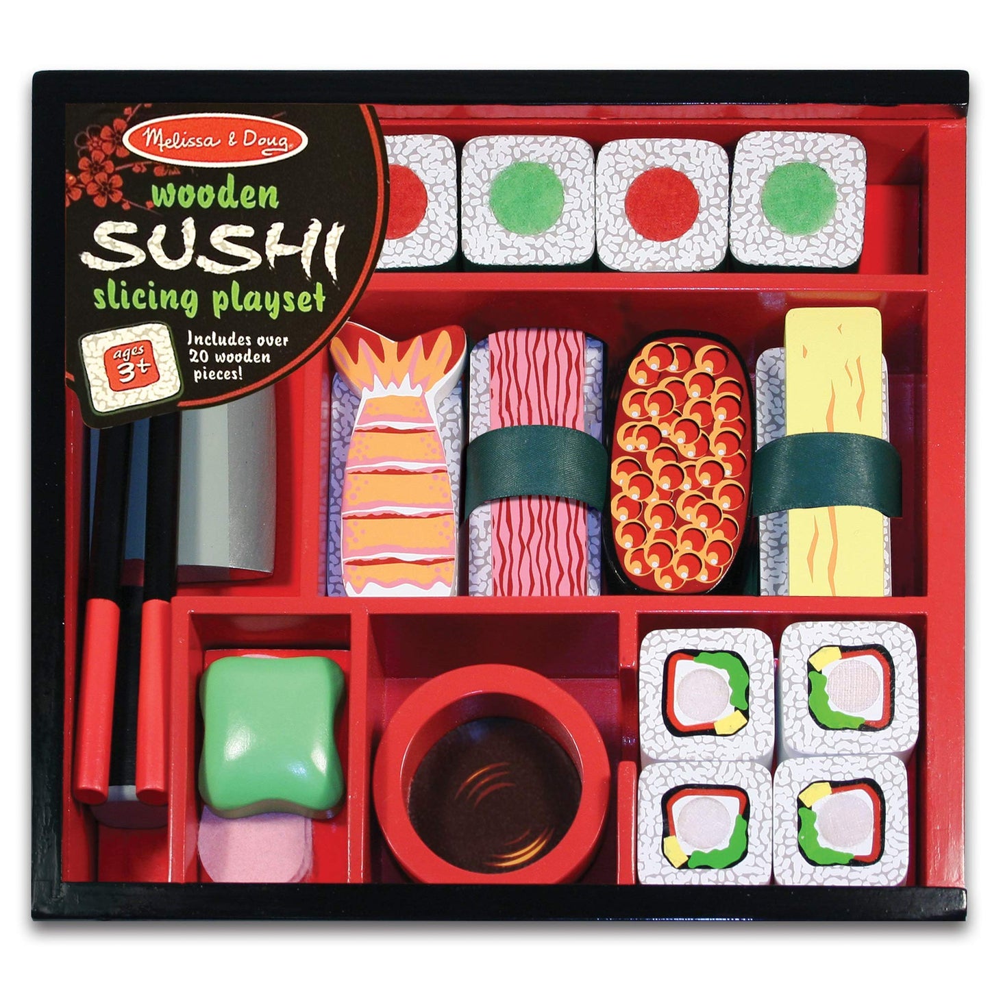 Melissa & Doug, Play Set Wooden Sushi Slicing