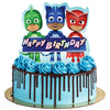 Treasures Gifted Officially Licensed PJ Masks Cake Topper - PJ Masks Birthday Party Supplies - PJ Masks Cake Decorations - PJ Mask Party Decorations