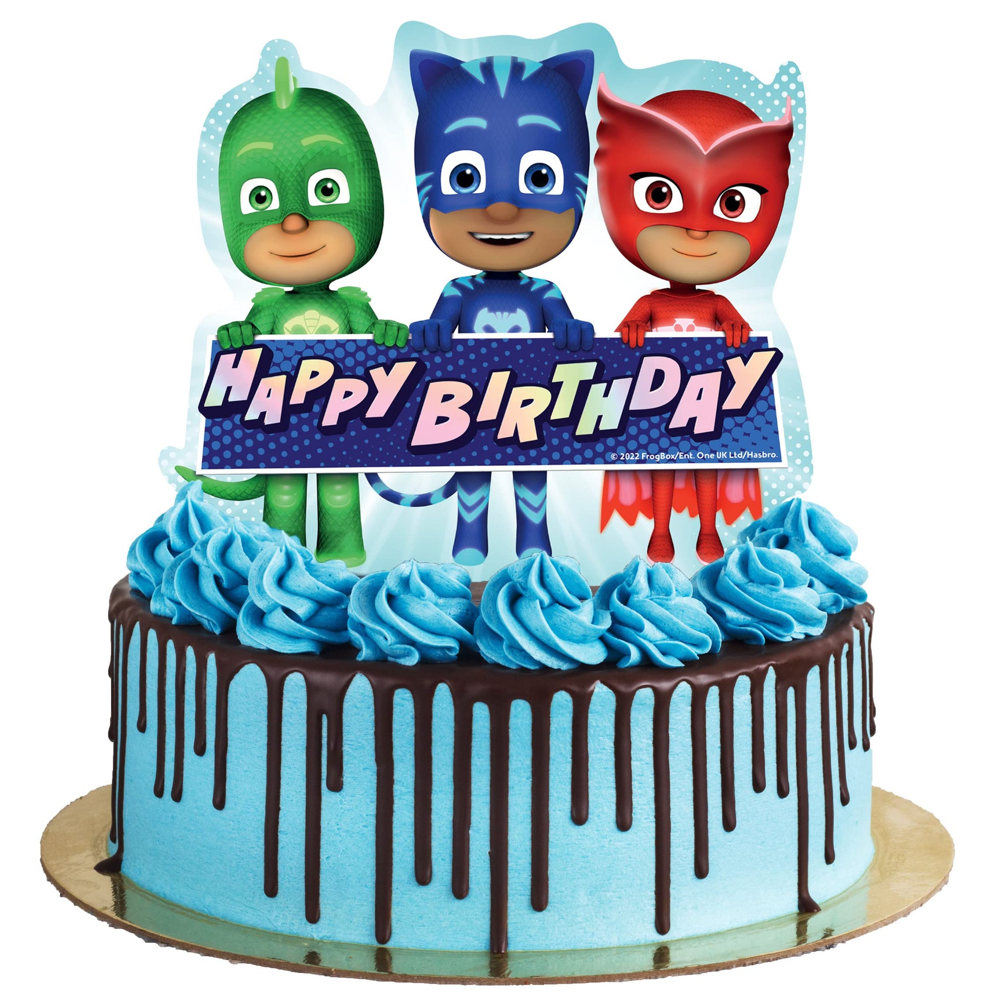 Treasures Gifted Officially Licensed PJ Masks Cake Topper - PJ Masks Birthday Party Supplies - PJ Masks Cake Decorations - PJ Mask Party Decorations