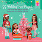 Glitter Girls - 14-Inch Doll Accessories - Winter Tree Playset - 27 Pieces Deluxe Decorating Set - Working String Lights & Gift Boxes - 9 Cute