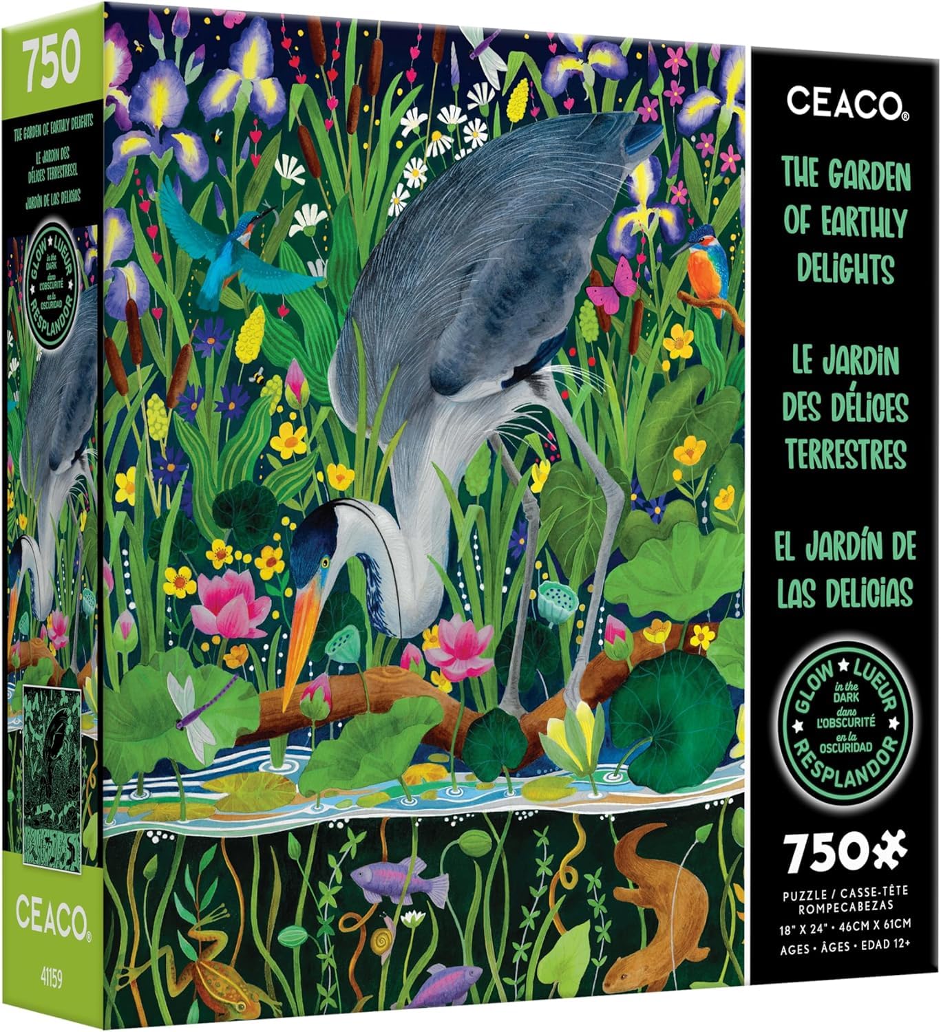 Ceaco - The Garden of Earthly Delights Glow - 750 Piece Puzzle for Adults