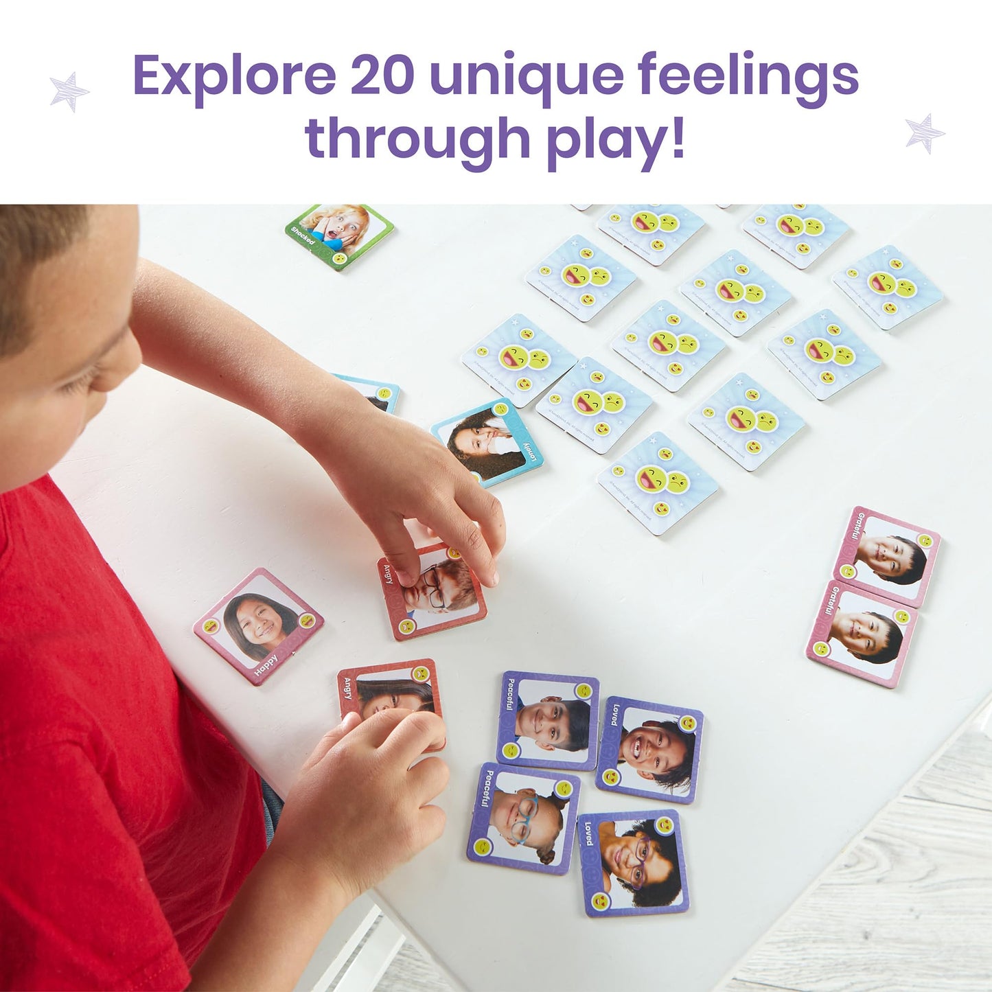 hand2mind Express Your Feelings Memory Match Game, Emotion Cards, Matching Game, Emotional Intelligence for Kids, Play Therapy Games for Kids, Social