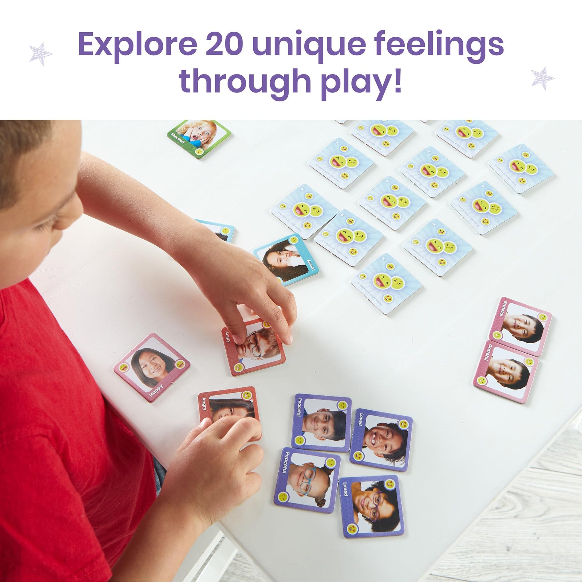 hand2mind Express Your Feelings Memory Match Game, Emotion Cards, Matching Game, Emotional Intelligence for Kids, Play Therapy Games for Kids, Social