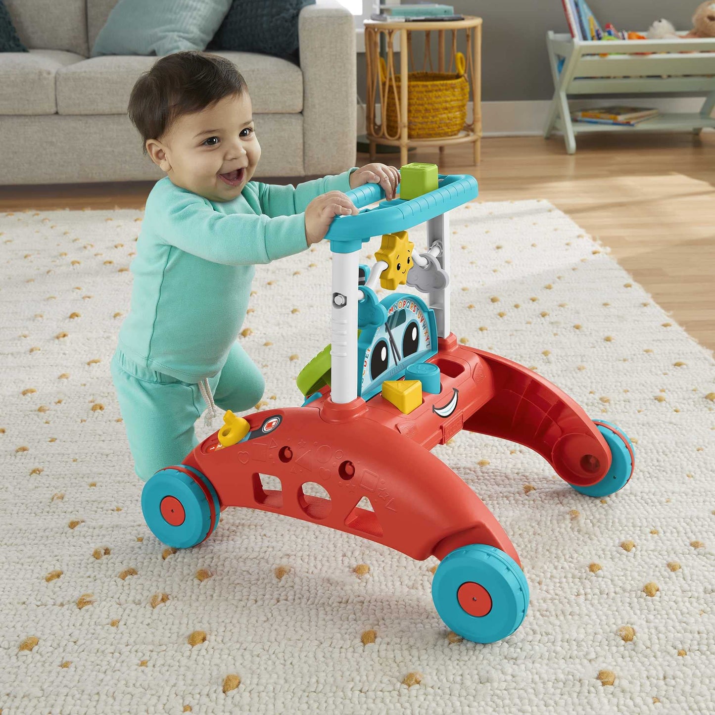 Fisher-Price 2 Sided Steady Panda Walker, Version: Dutch; English, UK; French; German; Italian; Spanish, Castilian, HJY73