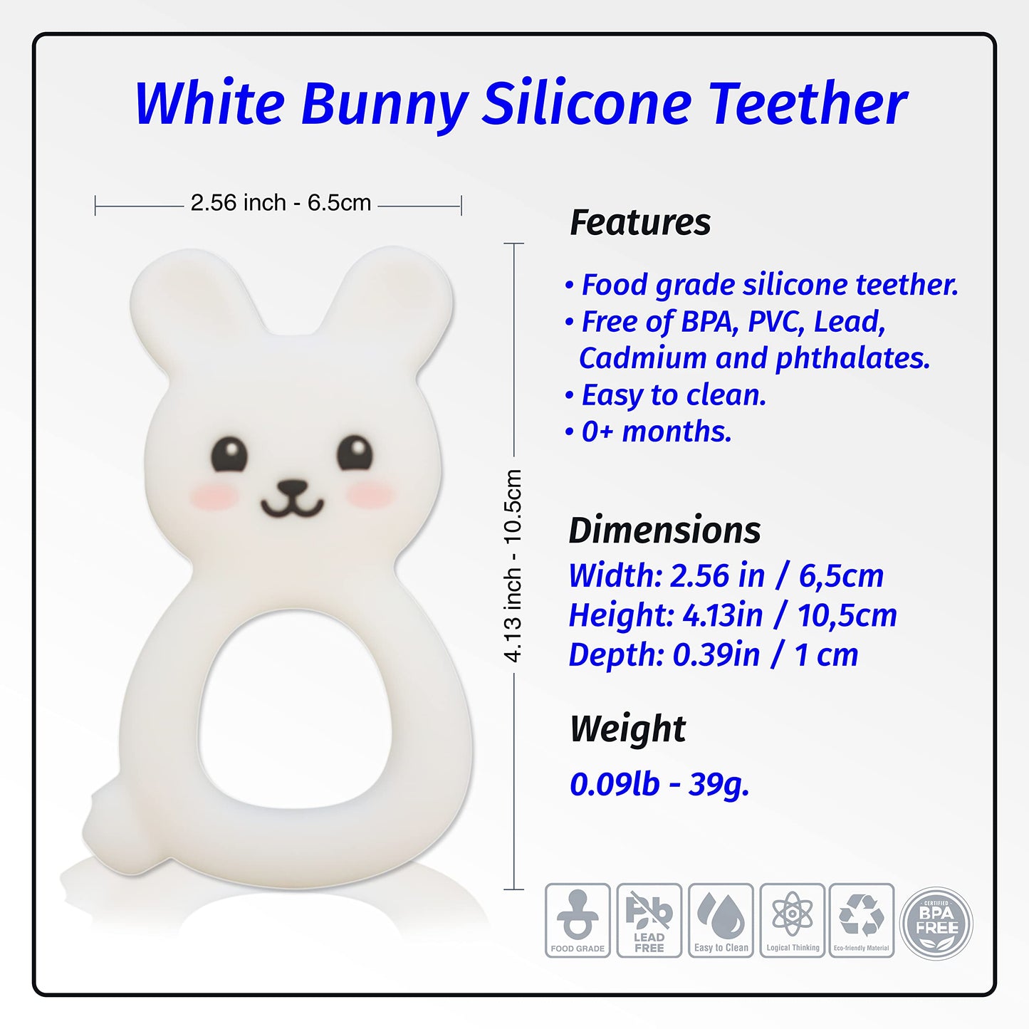 WANABUY - Silicone Pacifier teether Toys for Babies 0-6 and 6-12 Months - Package of 4 Baby teethers - Pain Relief - Infants and Toddlers. Safer Than