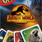 Mattel Games Giant UNO Jurassic World Domination Card Game for Kids & Game Night, Oversized Cards & Customizable Wild Cards