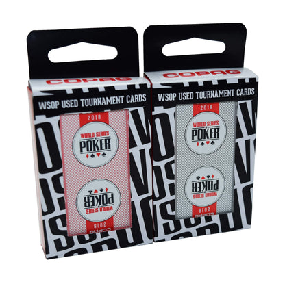WSOP Set of 2 Authentic Decks Dealt at 2018 Used Copag Plastic Playing Cards Bridge Standard Index