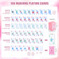 czzwak 166Pcs Waterproof PVC Mahjong Playing Cards, Non-Slip Mahjong Cards Durable Portable Travel Family Board Game for Elderly Beginners Camping