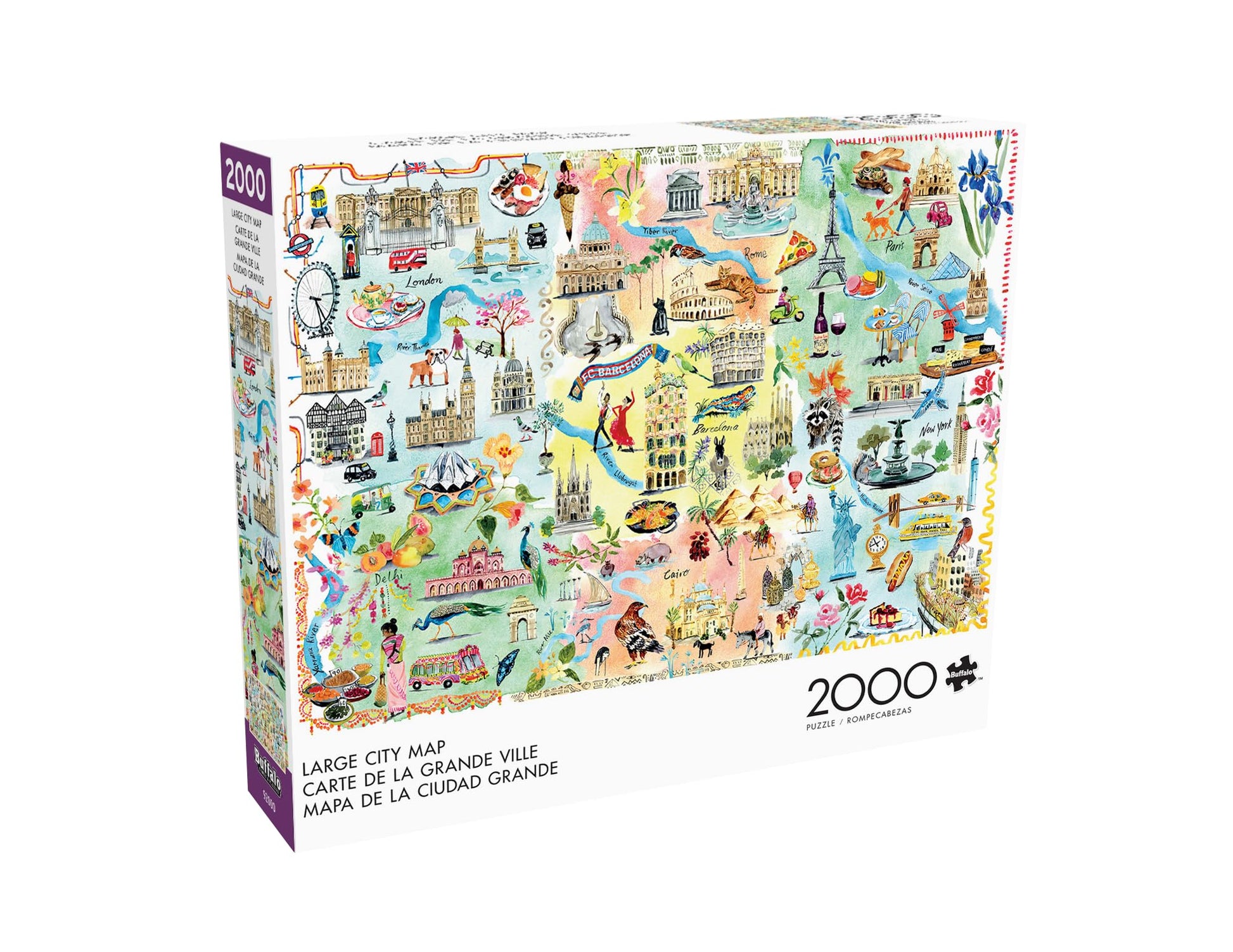 Buffalo Games - Large City Map - 2000 Piece Jigsaw Puzzle for Adults