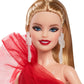 Barbie Signature Doll, 2024 Holiday Blonde Fashion Doll Wearing Gown with Plaid Skirt, Seasonal Collector Gift in Displayable Packaging