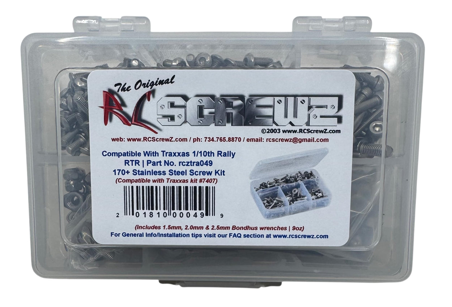 TRA049 - Traxxas Rally 1/10th Stainless Steel Screw Kit