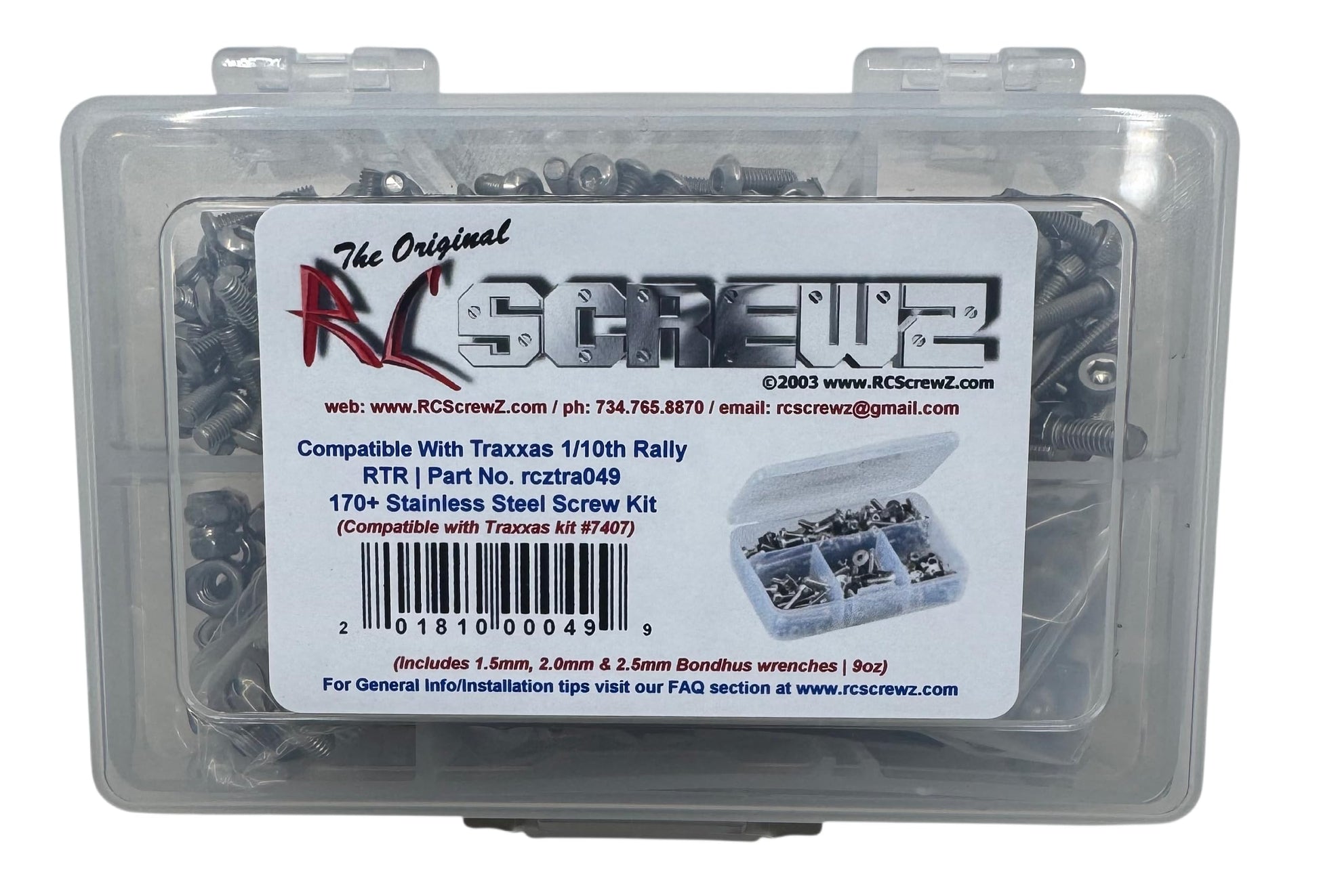 TRA049 - Traxxas Rally 1/10th Stainless Steel Screw Kit