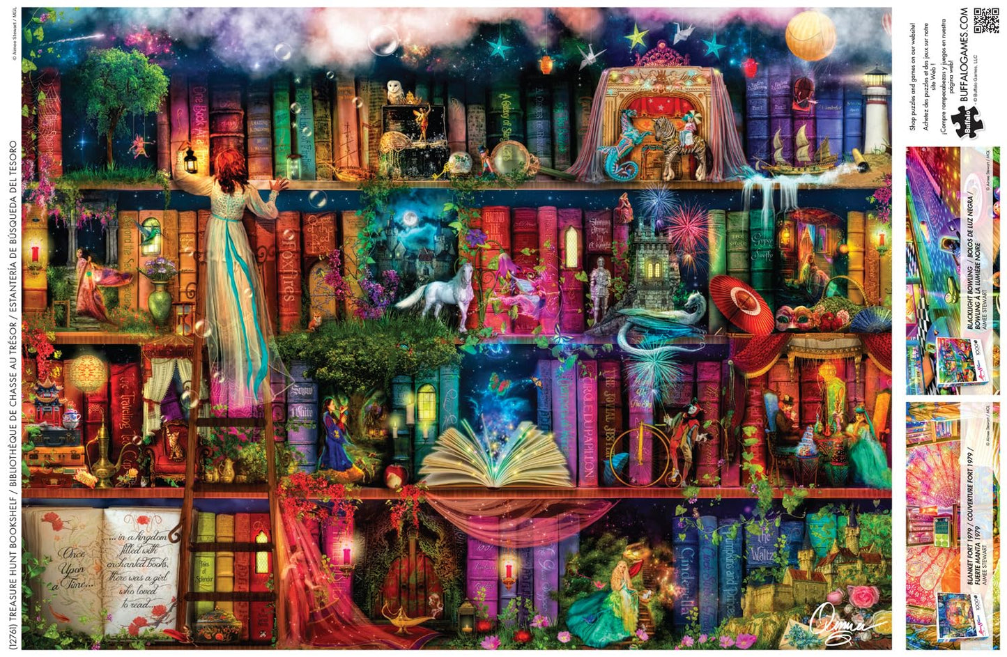 Buffalo Games - Aimee Stewart Treasure Hunt Bookshelf - 1000 Piece Puzzle