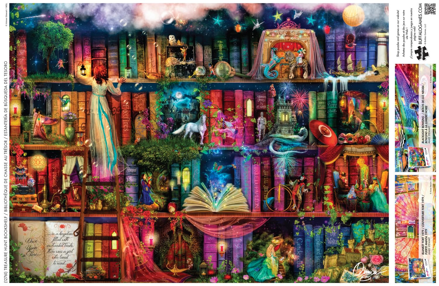 Buffalo Games - Aimee Stewart Treasure Hunt Bookshelf - 1000 Piece Puzzle