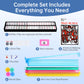 Faaexu American Mahjong Tile Set Include 166 Tiles 4 All-in-One Mahjong Racks/Pushers with Blue Carrying Bag Complete Mahjong Game Set