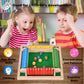 Shut The Box Game Dice Game, 2-4 Player Math Learning Toy for Adult Kids 5-7 8-12, Educational Wooden Board Tabletop Game with 8 Dice for Family