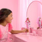 Barbie Deluxe Style Doll #1 in Barbiecore Outfit, Pink Hair and Glossy Pink Dress with Accessories Like Velvet Gloves, Money Purse, and More
