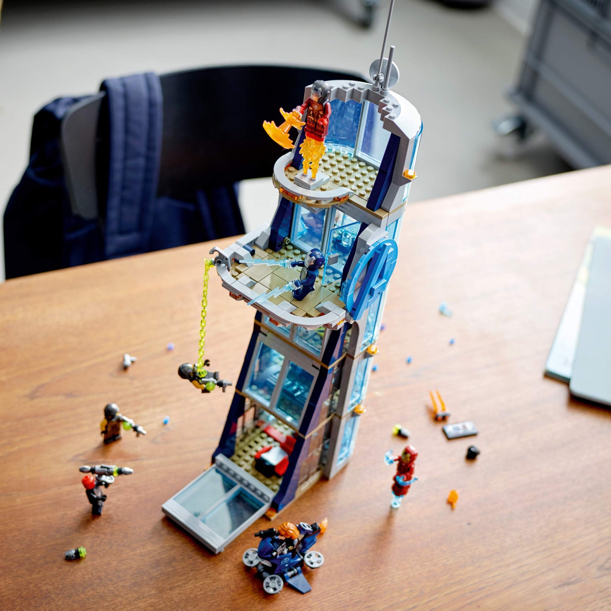 LEGO Marvel Avengers: Avengers Tower Battle 76166 Collectible Building Toy with Action Scenes and Superhero Minifigures; Cool Holiday or Birthday Gift