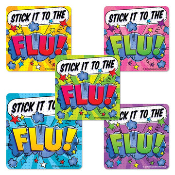 SmileMakers Stick it to the Flu Stickers - 100 Per Pack