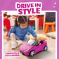 Liberty Imports Doll-Sized Convertible Car for Dolls - 2-Seater Pink Vehicle with Rolling Wheels, Seat Belts w/ Two 11.5" Dolls Included