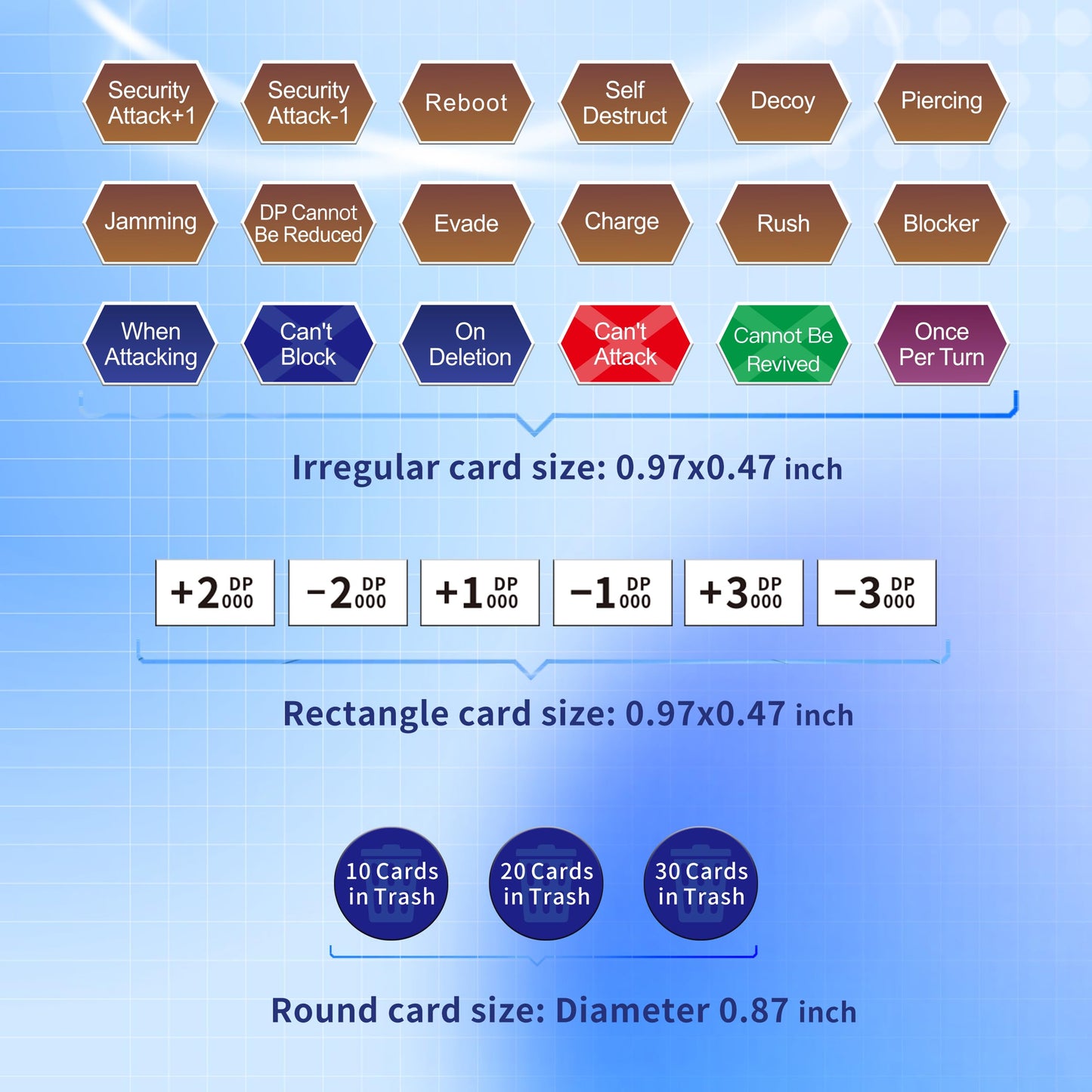Cylvenor Two Player Playmat Compatible with Digimon TCG - with 27 Acrylic Tokens & Triangular Tube - Non-Slip Rubber Zone with Stitched Edges (2-03