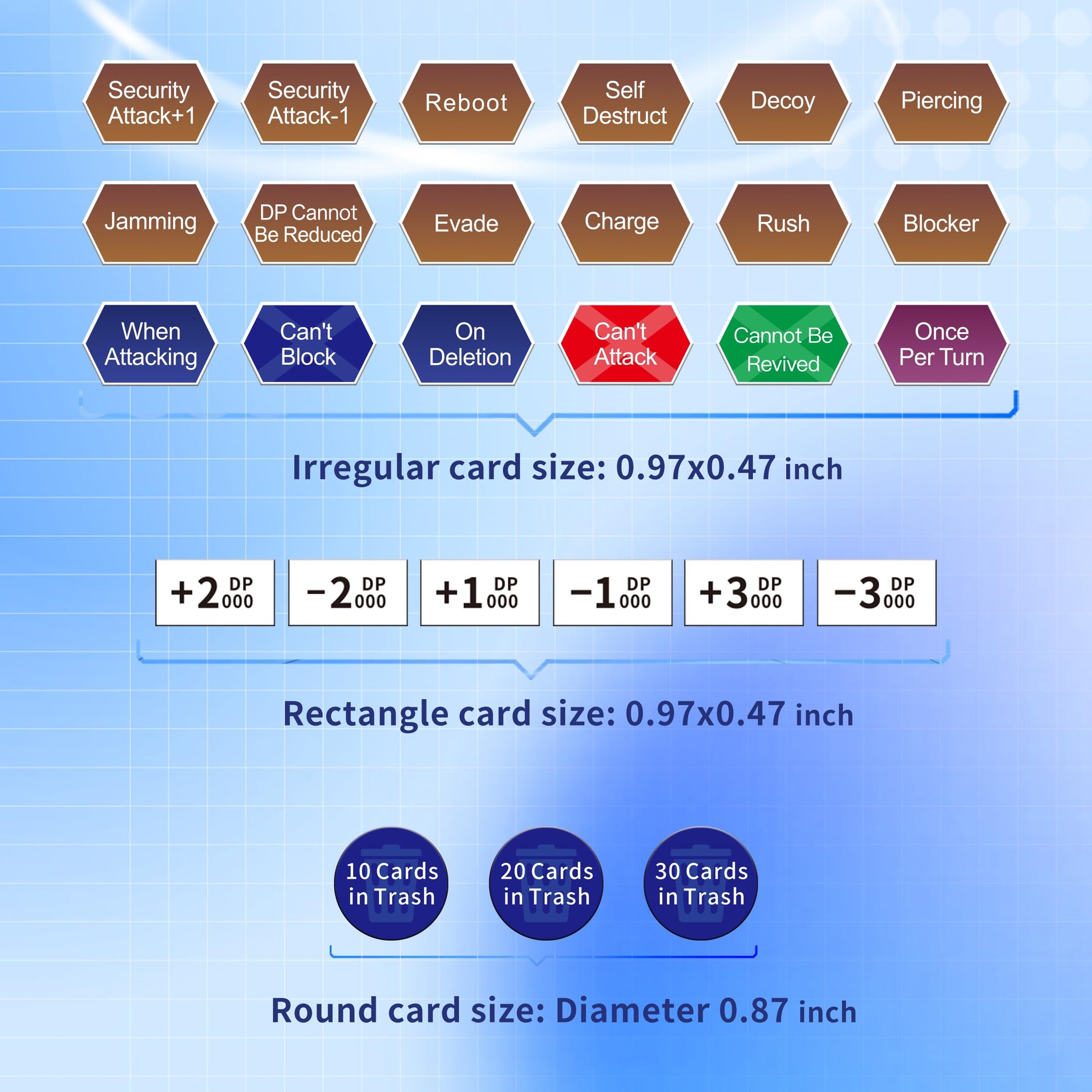 Cylvenor Two Player Playmat Compatible with Digimon TCG - with 27 Acrylic Tokens & Triangular Tube - Non-Slip Rubber Zone with Stitched Edges (2-03