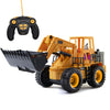 Top Race TR-113 5 Channel Full Functional Remote Control Tractor Toy Front Loader - 14 x 6 x 8 inch Electric RC Remote Control Construction Toy