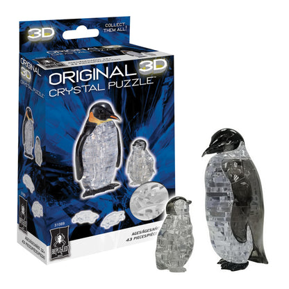BePuzzled | Penguin and Baby Original 3D Crystal Puzzle, Ages 12 and Up