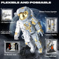 FarBlocked Space Astronaut Building Block for Boy 12+, Astronaut Building Block Set Flexible Space Explorer Toy with Display Stand, Cool Spaceman