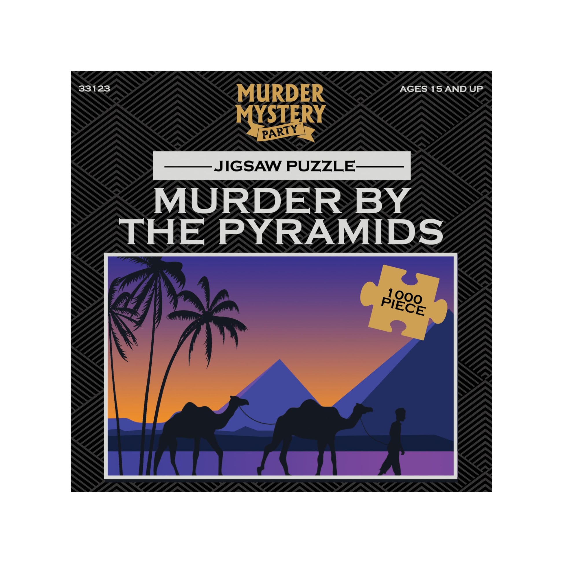 Murder by the Pyramids 1000-Pc Murder Mystery Jigsaw Puzzle Adults Ages 15+