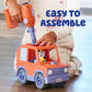 BUILD-A-BUDDY Bluey Car - Buildable Motorized Vehicle for Take Apart Play - Includes Figure and Toy Drill - Officially Licensed Bluey Toys - Kids