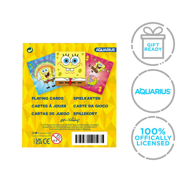 Aquarius Spongebob Squarepants Playing Cards, Shaped Character Deck with 54 Unique Designs Collectible Gift for Teens and Adults