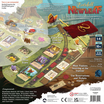 Everdell: Newleaf Expansion - Board Game Add-On for Everdell Base Game, Includes New Train Station, Visitors, Critters & Constructions, Ages 10+, 1-4