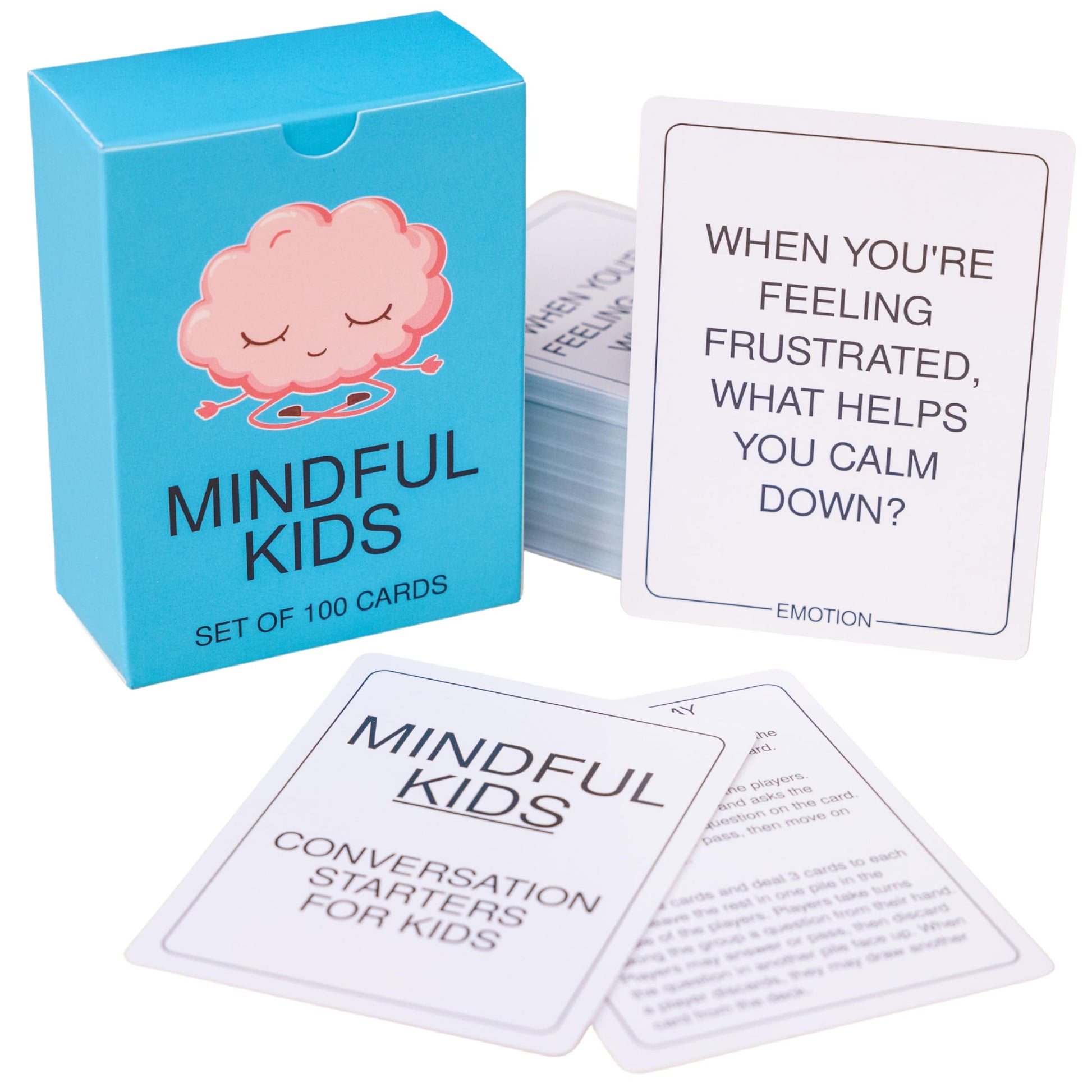 BayWel - 100 Mindfulness Conversation Cards for Kids - Enable Meaningful Conversations with Kids