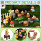 48 Pcs Mini Capybara Figures Set Cute Capybara Figurine Mini Resin Capybaras Resin Animals Toys Miniature Figurines Capybaras Cake Toppers for Garden