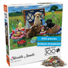 Buffalo Games - Adorable Animals Puppy Park Picnic 300 Large Piece Jigsaw Puzzle for Adults with Oversized Pieces