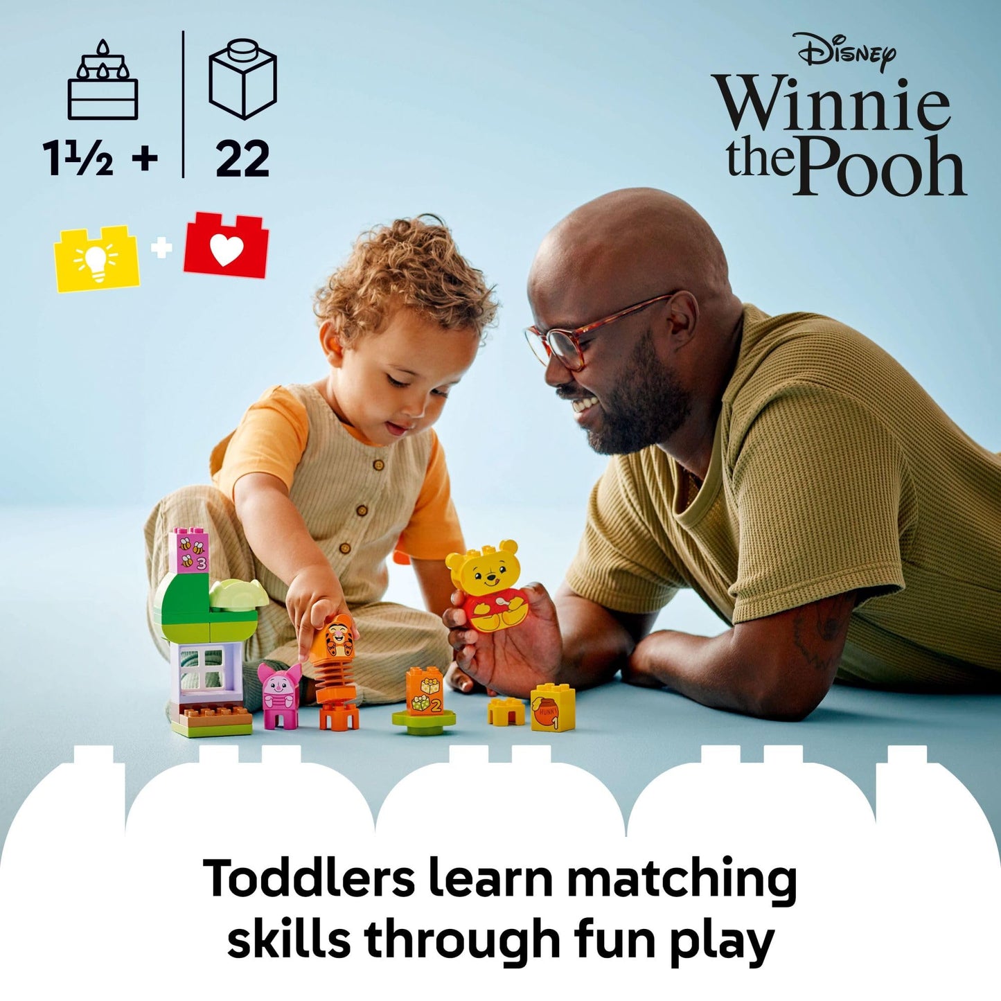 LEGO DUPLO Disney Winnie The Pooh’s Birthday Party Building Set - Baby Toy for 18 Months and Up - Sensory Toys to Inspire Imaginative Play - Building