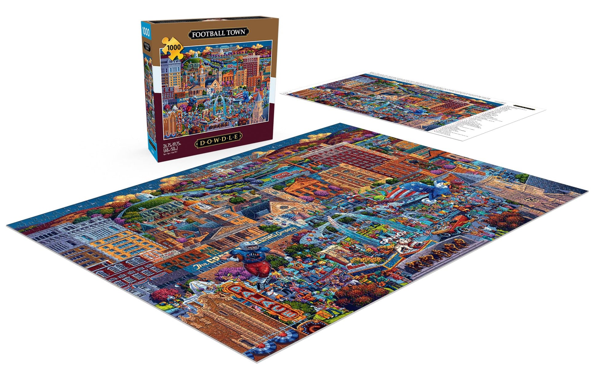 Buffalo Games - Eric Dowdle Football Town - 1000 Piece Puzzle for Adults