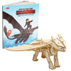 DreamWorks How to Train Your Dragon Toothless 3D Wood Puzzle Model Kit (41 Pcs) with Book - Build & Paint Your Own 3-D Dragon Figure Toy No Glue