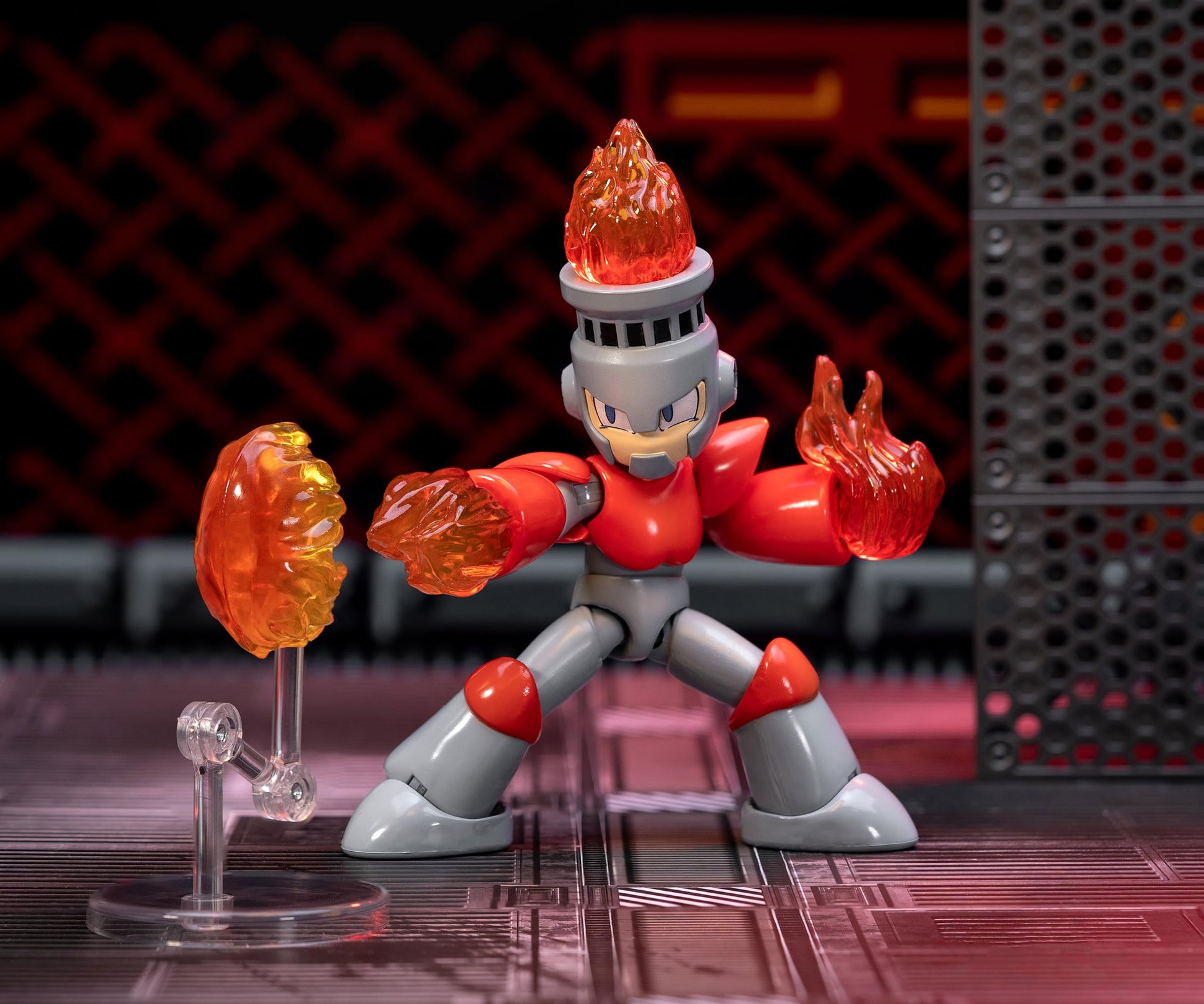 Mega Man 4" Fire Man Action Figure, Toys for Kids and Adults