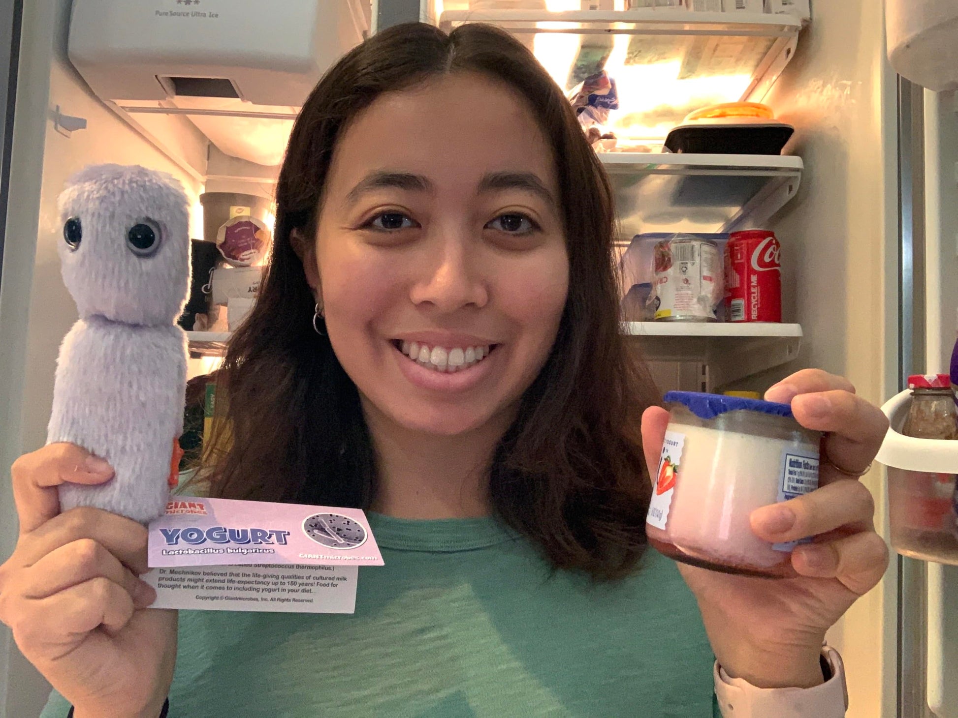 GIANT MICROBES Yogurt Plush - Learn About Probiotics and the Gut Microbiome with This Educational Gift for Foodies, Doctors, Students, Scientists