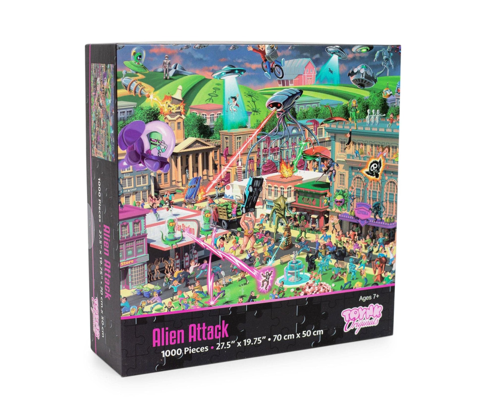 Alien Attack Sci-Fi Classics 1000-Piece Jigsaw Puzzle for Adults | Interactive Brain Teaser, Educational Toys & Games, Home Activities Building Kit