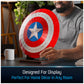 4D Build, Marvel Captain America Shield 3D Model Kit with Stand, Marvel Collectibles & Desk Décor, Adult Puzzle, Building Toys, 3D Puzzles for Adults