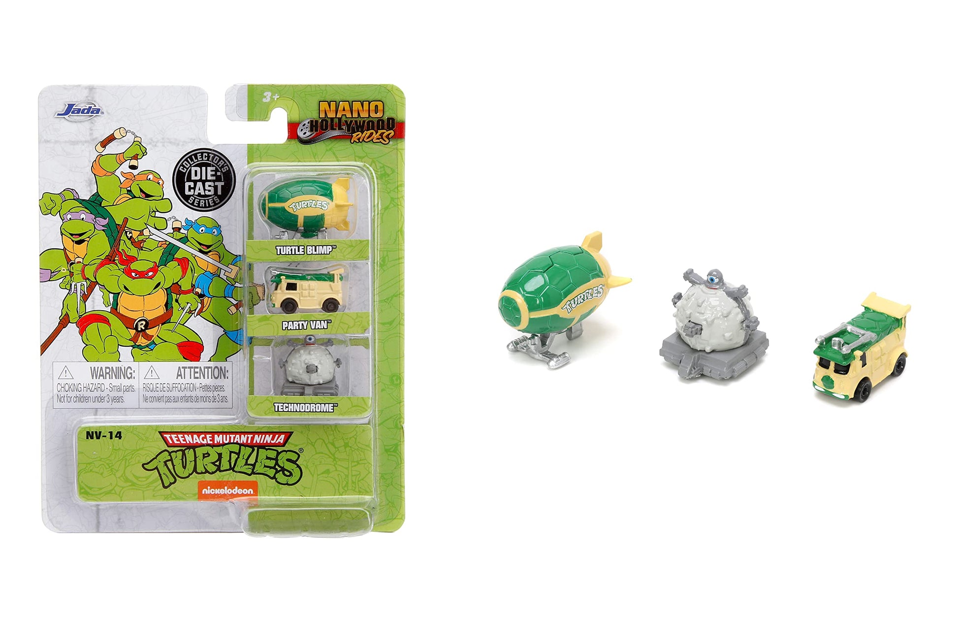 Jada Teenage Mutant Ninja Turtles 1.65" 3-Pack Die-cast Cars, Toys for Kids and Adults
