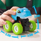 lalalark JOVA Dinosaur Toys for 2 3 4 5 Year Old Boys - 3 Pack Monster Truck Toys with Friction Power 360° Rotating Push and Go Cars - Toddler Cars