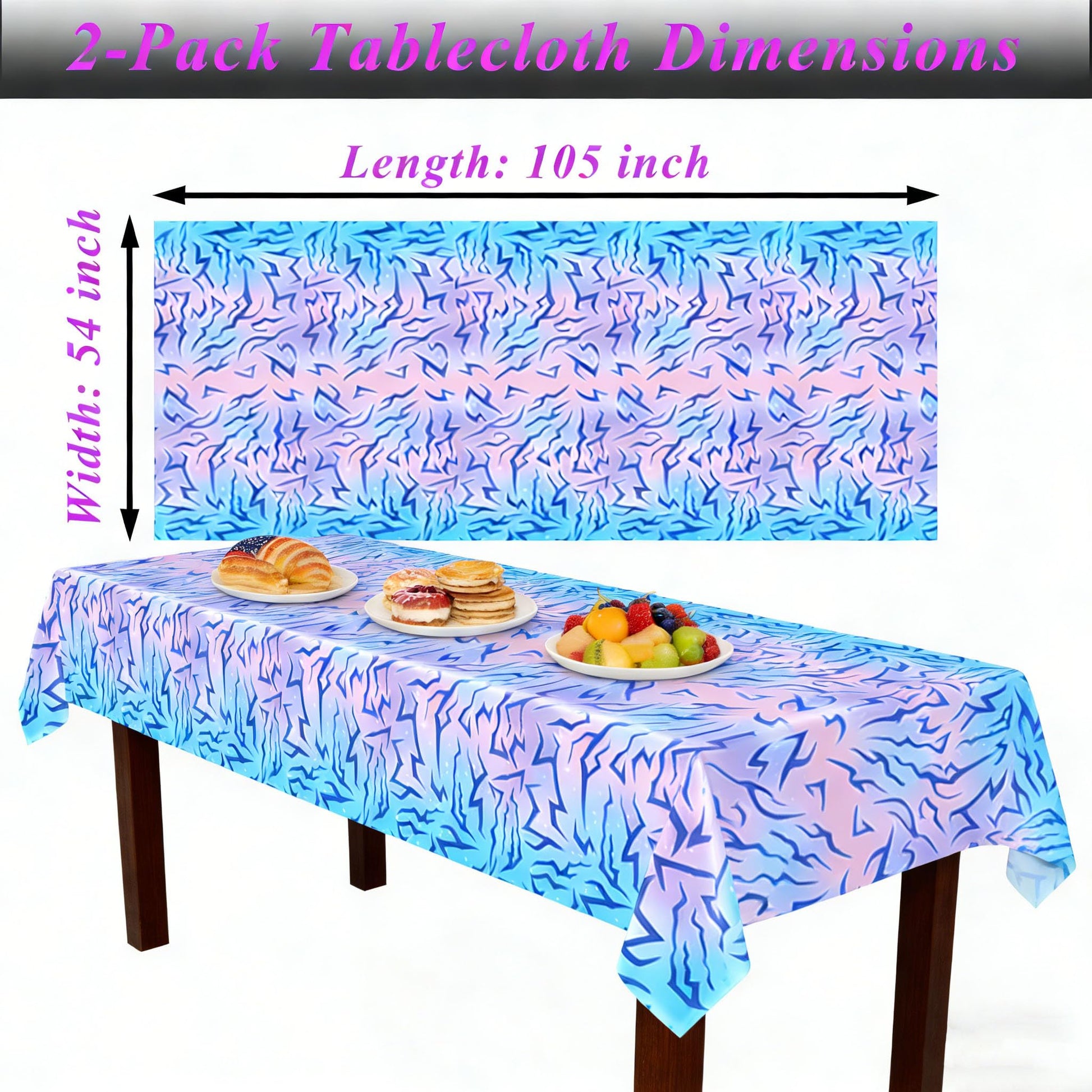 K-Style Pop Tablecloth, 54 x 108 Inch, 2 Pack, Hunters Demon Holographic